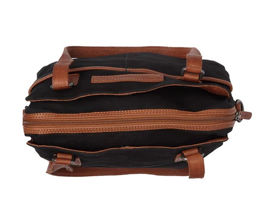 Chesterfield Canvas Handtasche Milora schwarz