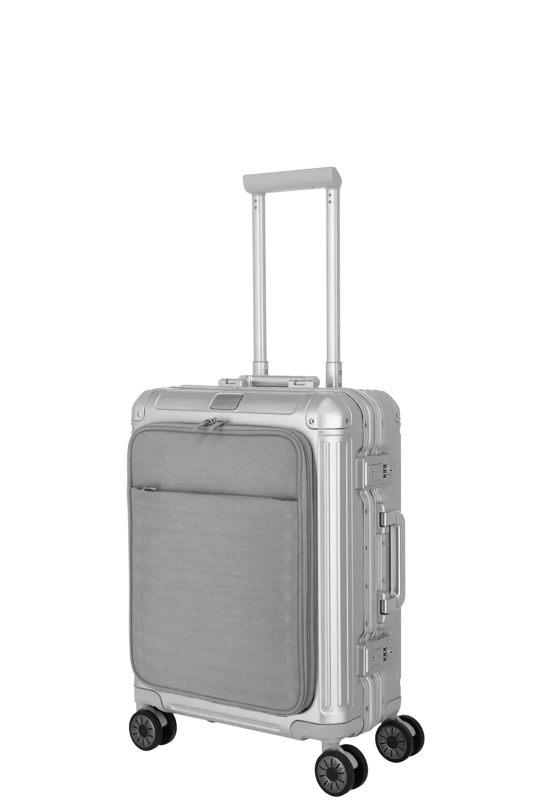 Travelite Next Aluminium Trolley 55cm + Vortasche silber Travelite Next Aluminium Trolley 55cm + Vortasche silber