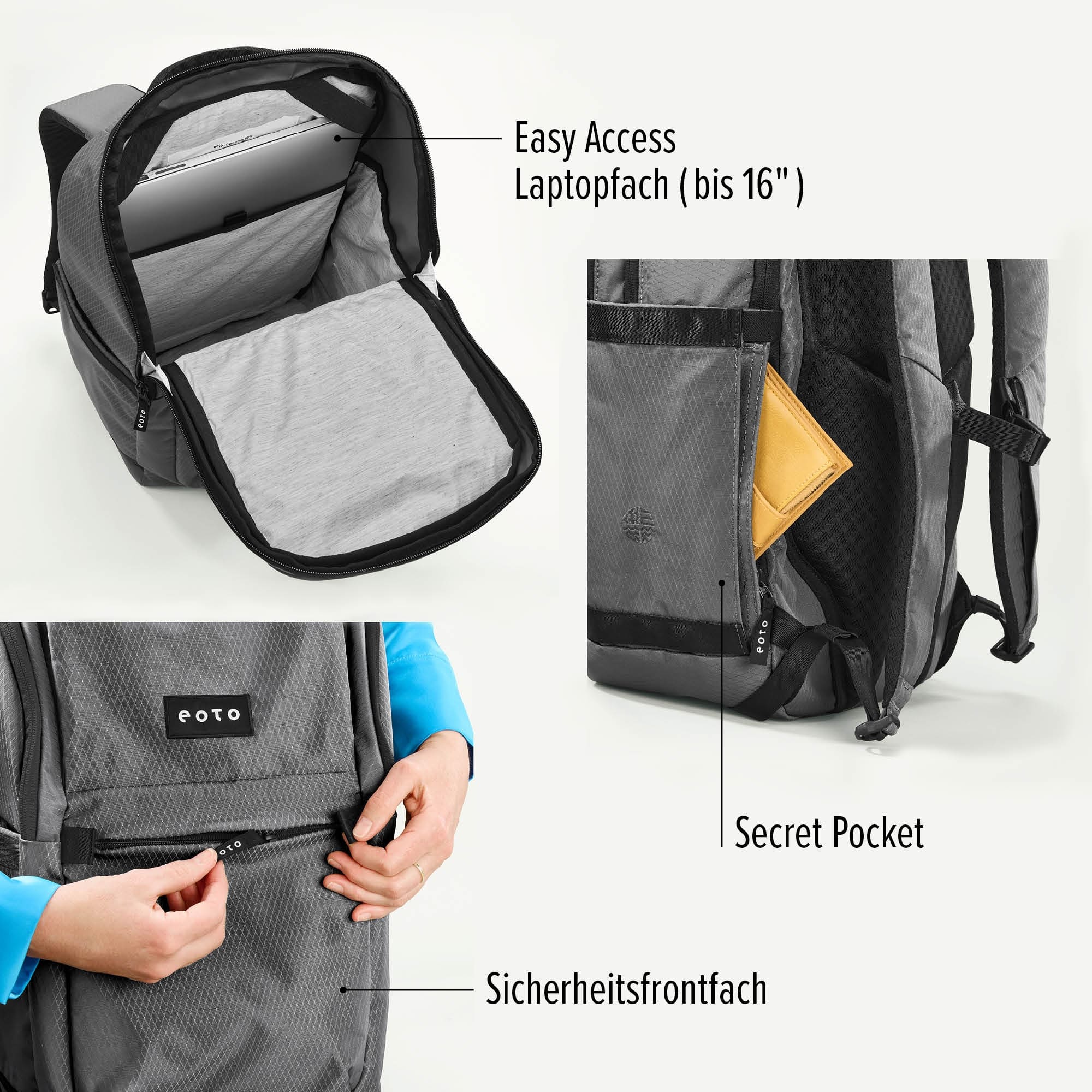 eoto Rucksack EASY27 schwarz