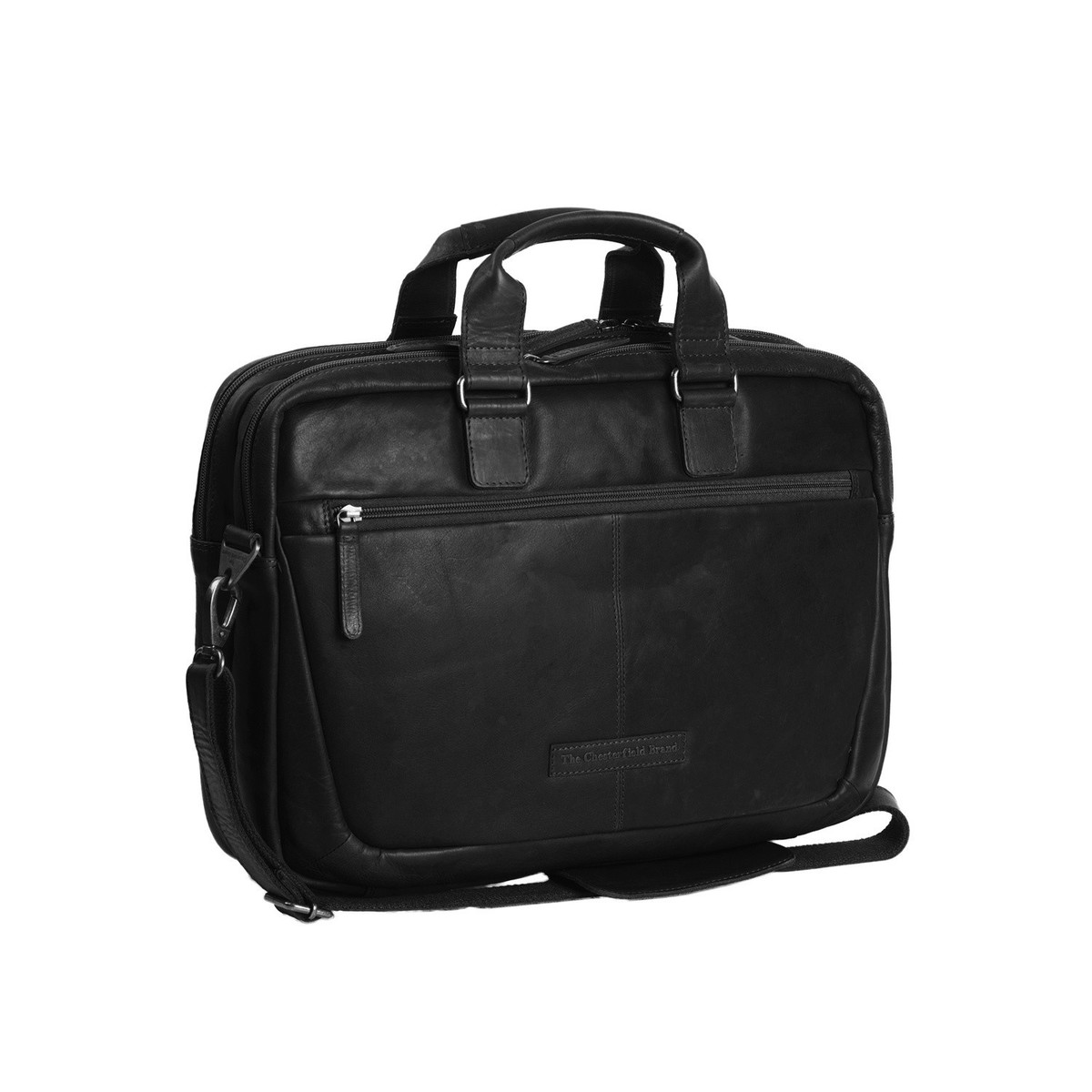 Chesterfield Laptoptasche Leder Seth schwarz