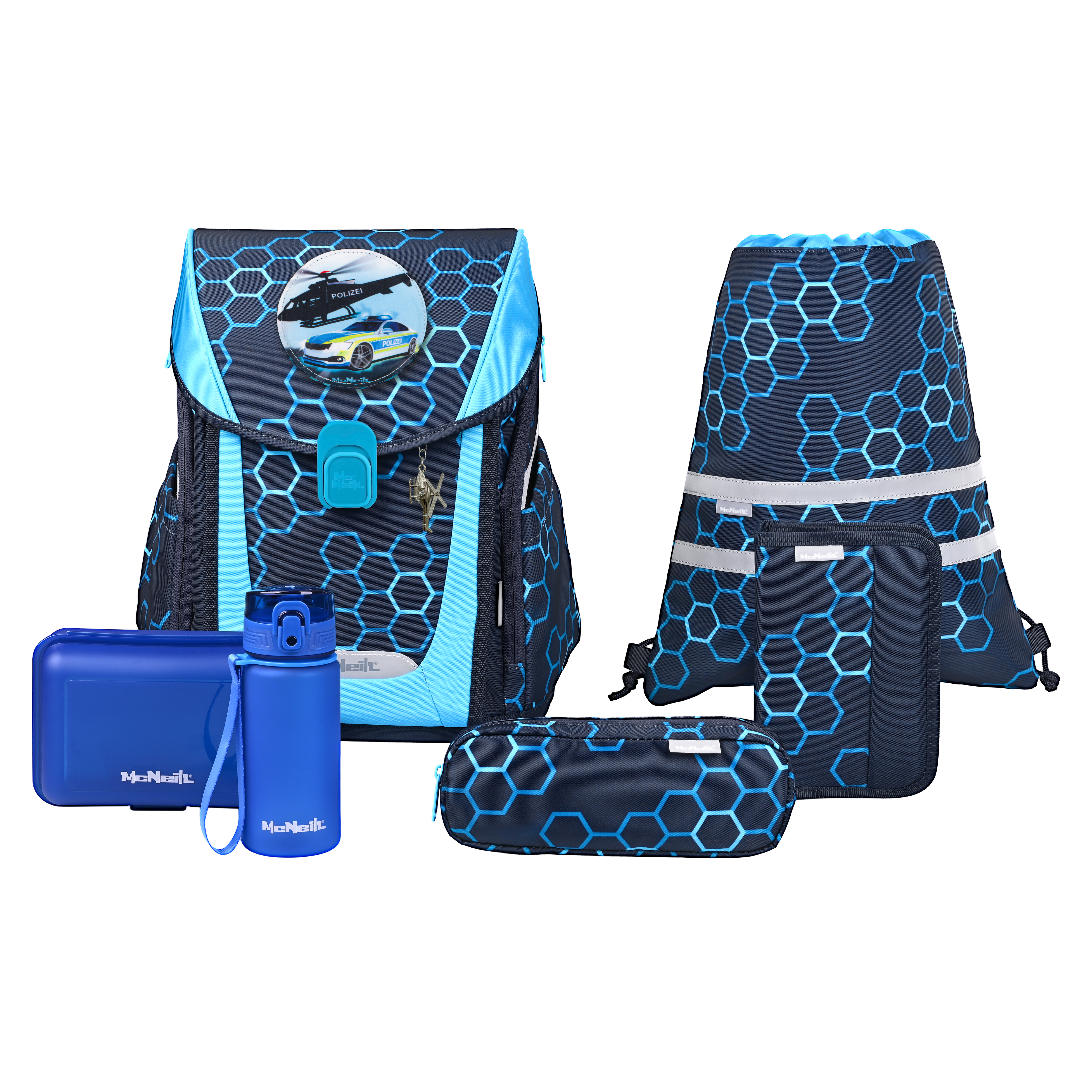 McNeill Schulranzen-Set Primo Xagon 9-teilig McNeill Schulranzen-Set Primo Xagon 9-teilig