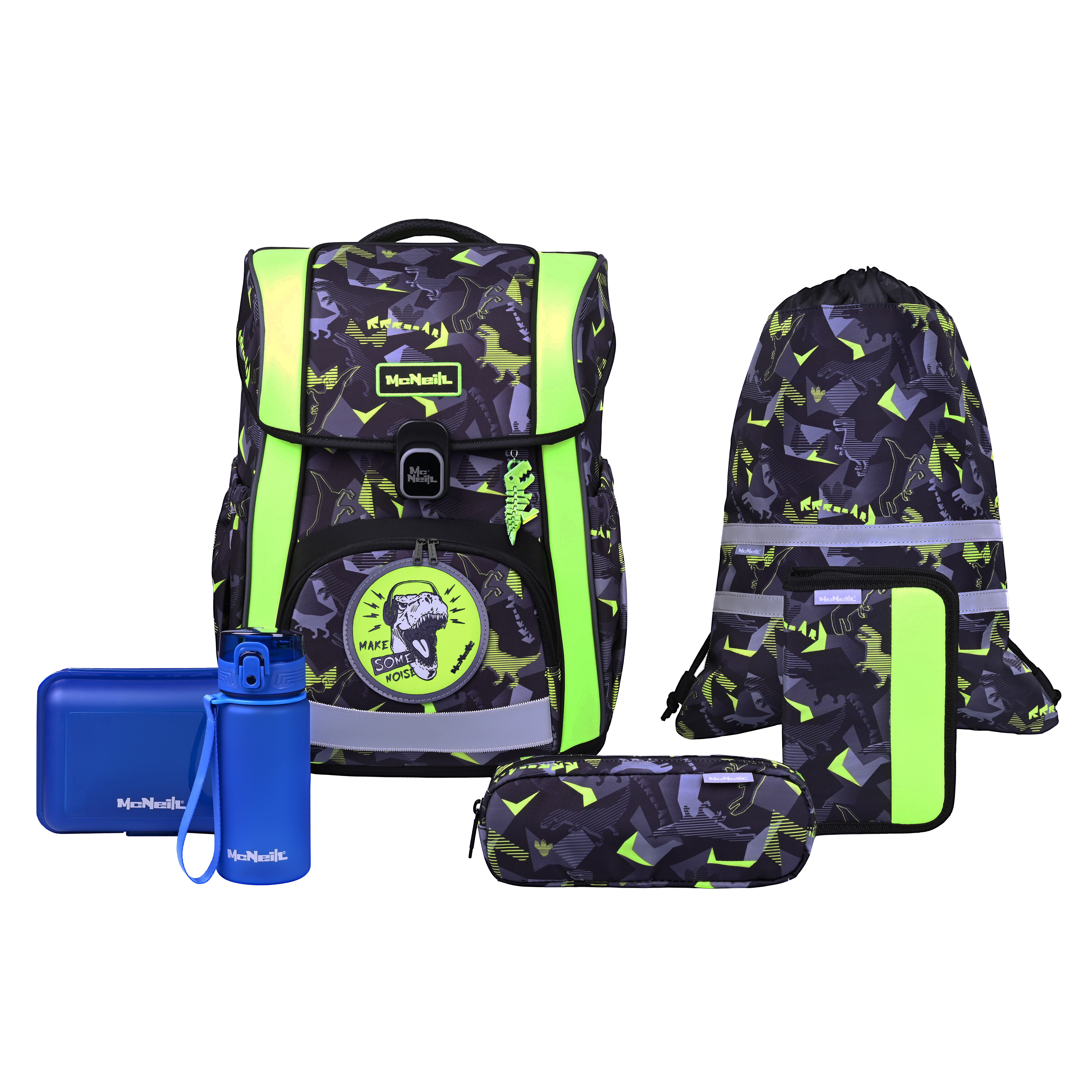 McNeill Schulranzen-Set Bravo Dinopark 9-teilig McNeill Schulranzen-Set Bravo Dinopark 9-teilig