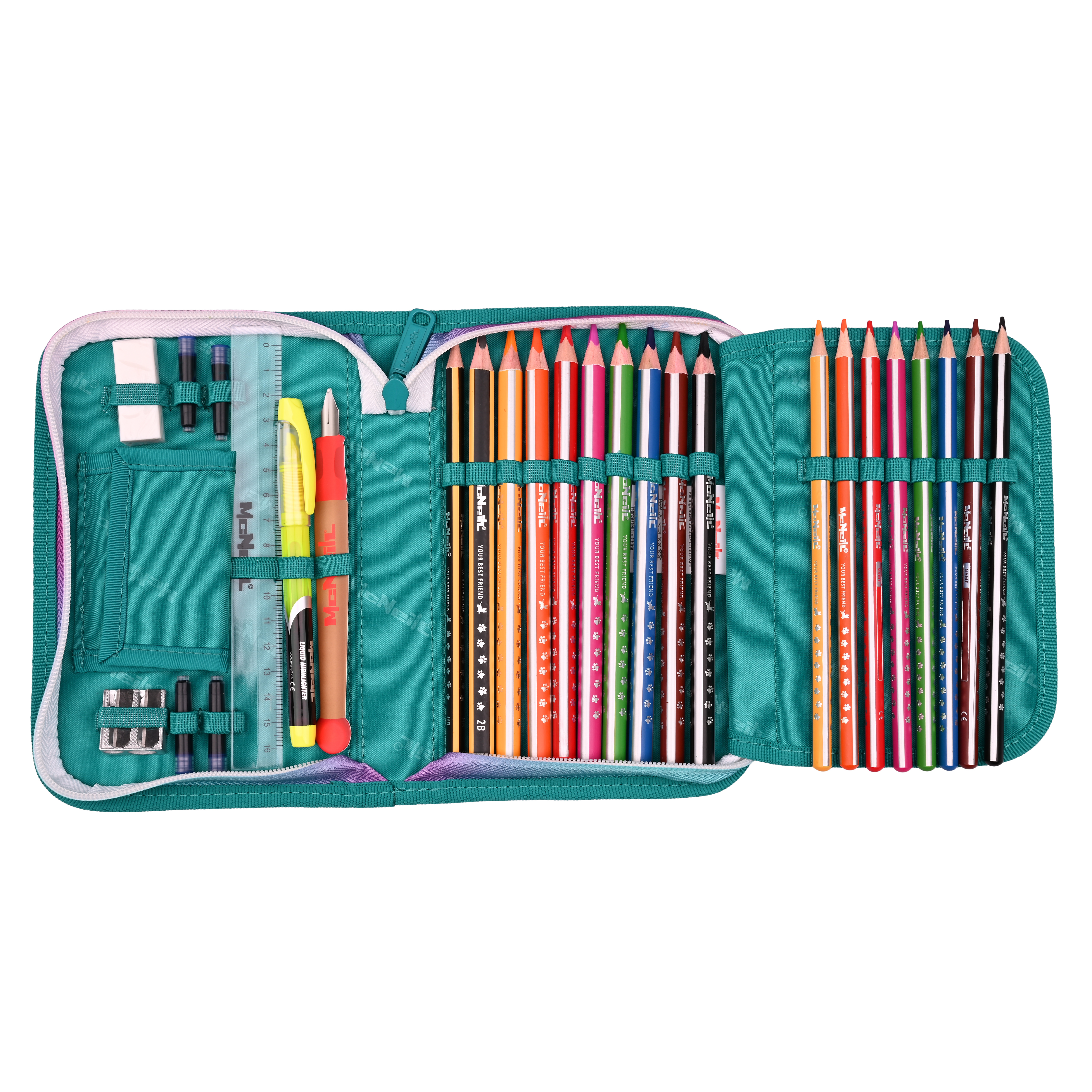 McNeill Schulranzen-Set Primo Seafish 9-teilig 