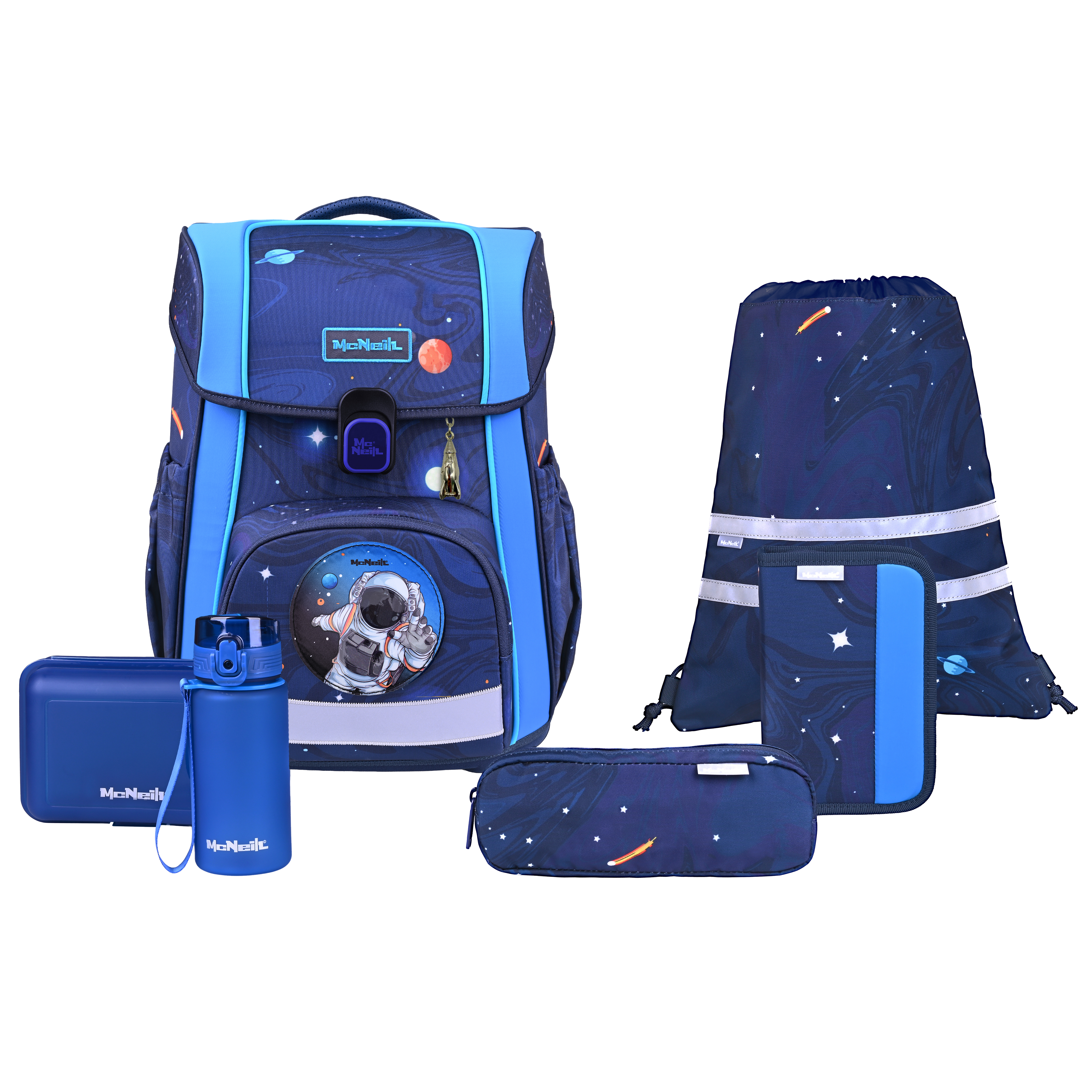 McNeill Schulranzen-Set Bravo Space 9-teilig McNeill Schulranzen-Set Bravo Space 9-teilig