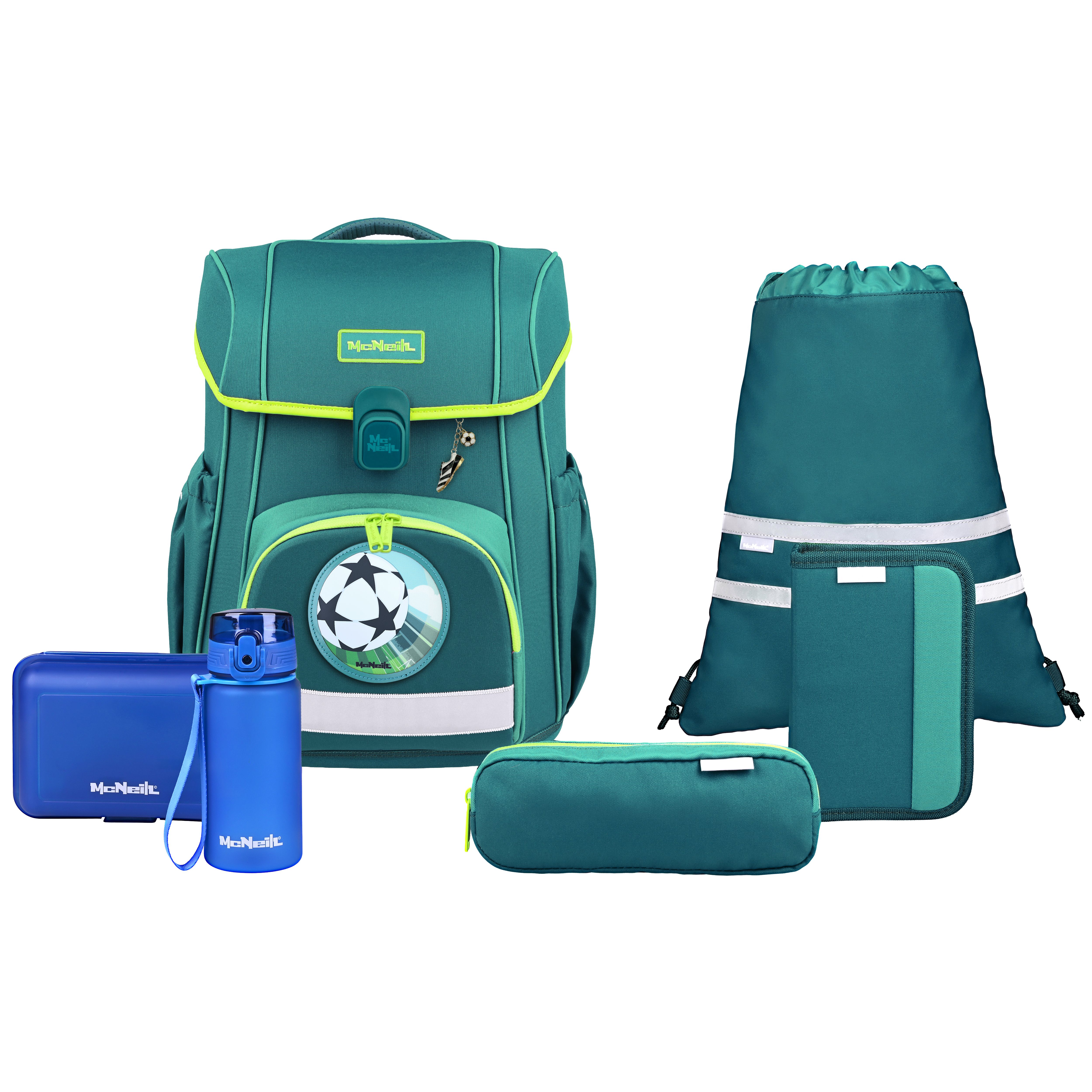 McNeill Schulranzen-Set Bravo Petrol 9-teilig McNeill Schulranzen-Set Bravo Petrol 9-teilig