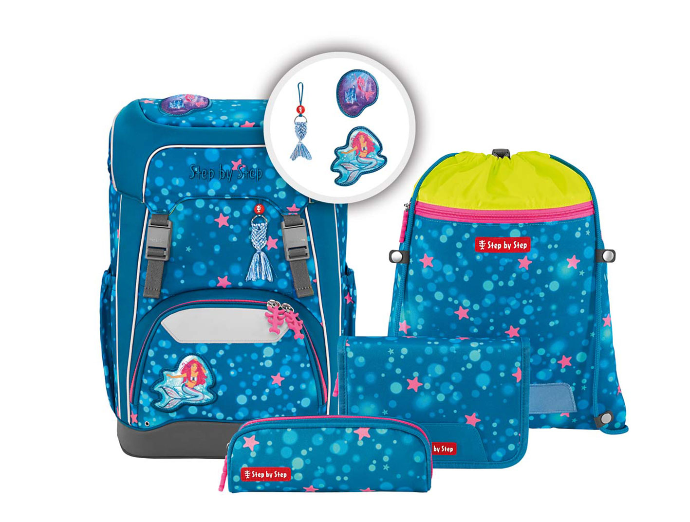 Step by Step Schulrucksack-Set GIANT Mermaid Lola Step by Step Schulrucksack-Set GIANT Mermaid Lola