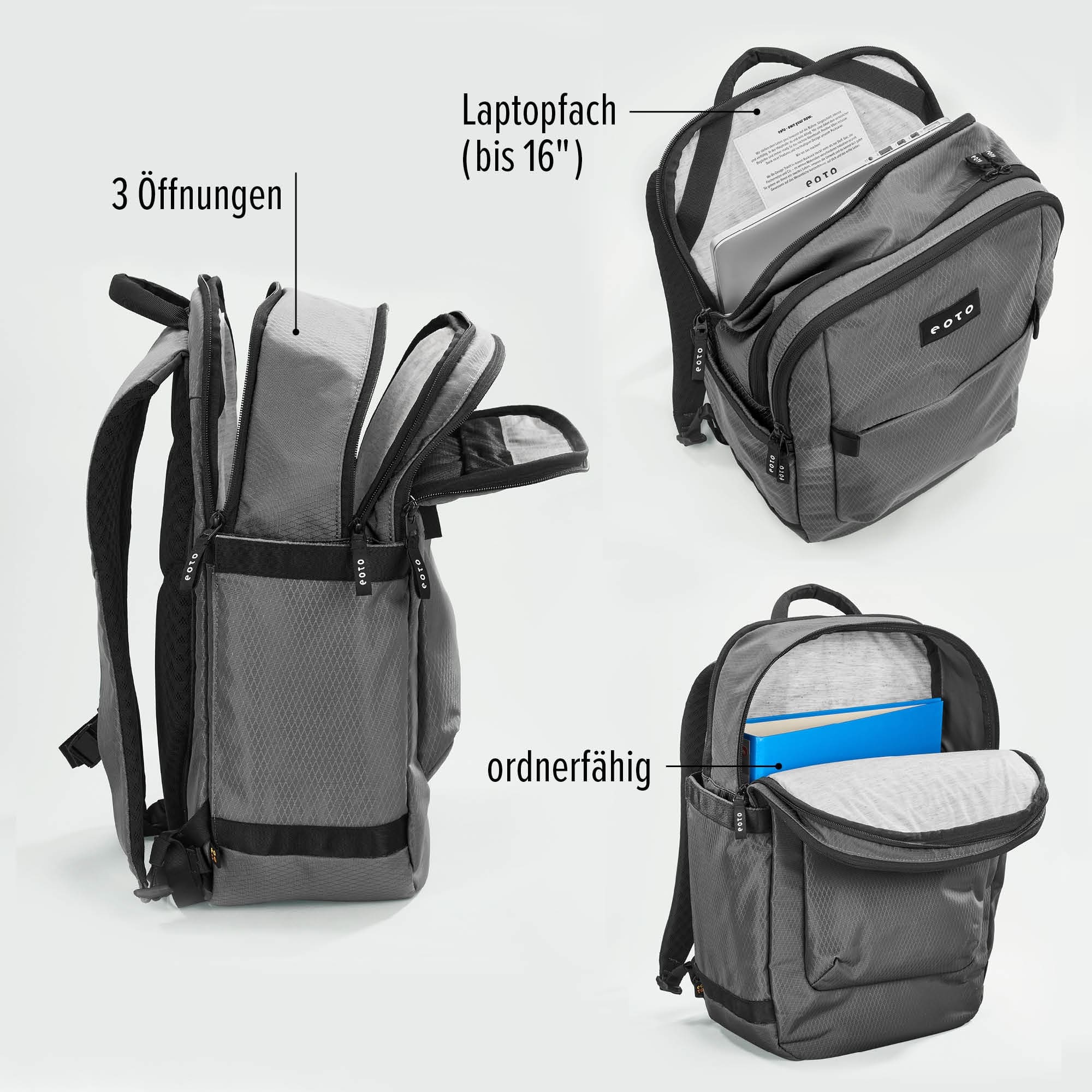 eoto Rucksack TIDY22 schwarz