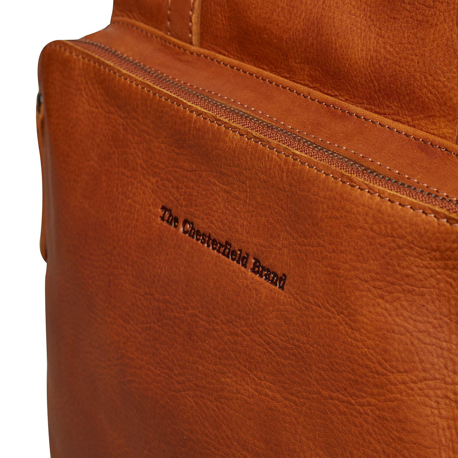 Chesterfield Leder Umhängetasche Alicante cognac