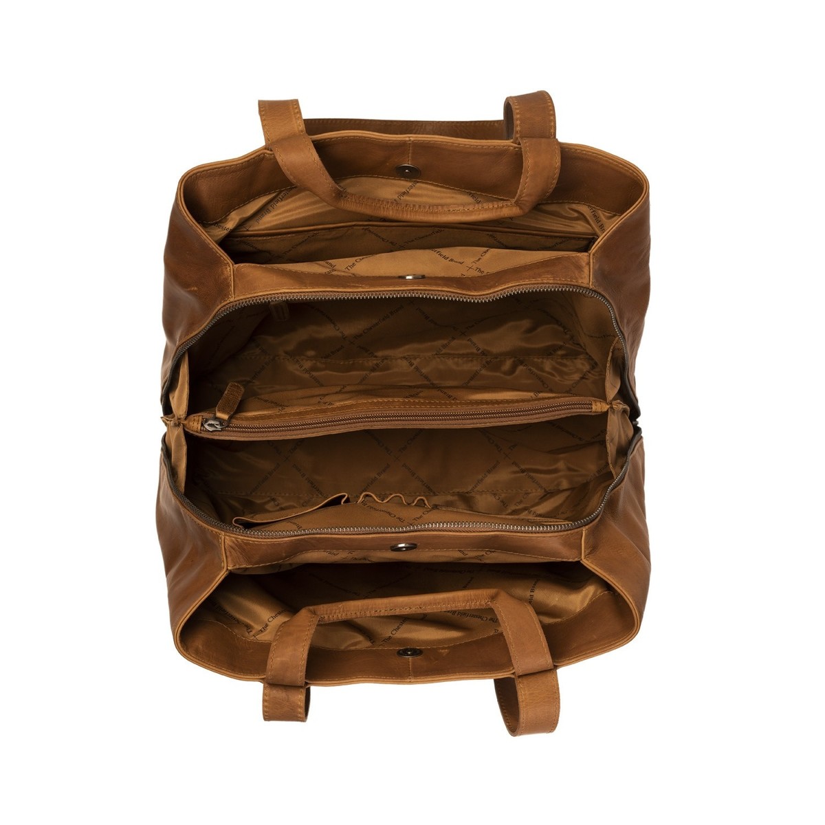 Chesterfield Leder Handtasche Gail cognac