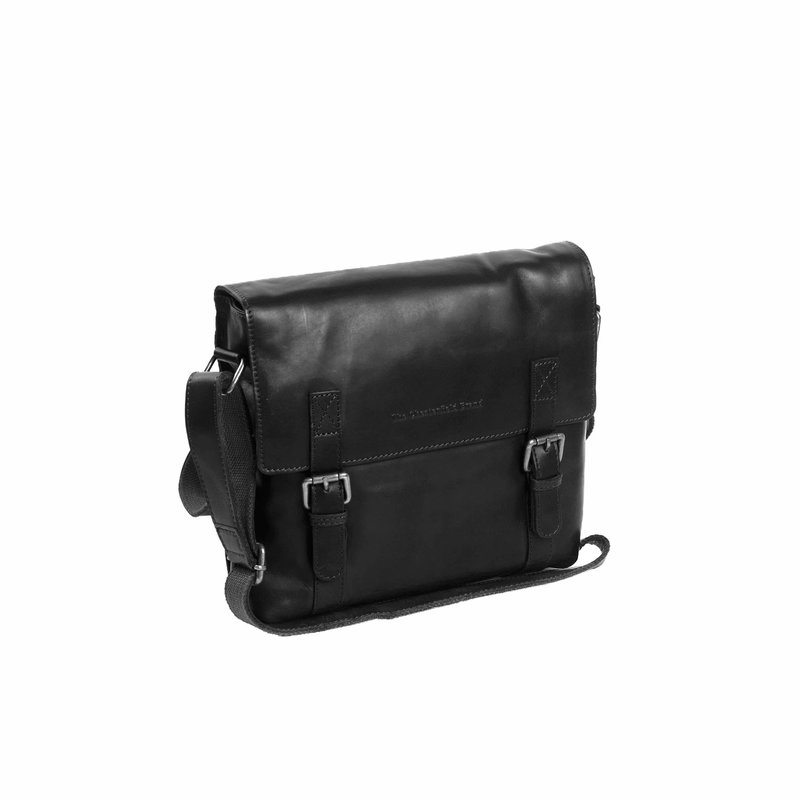 Chesterfield Leder Umhängetasche Bay schwarz
