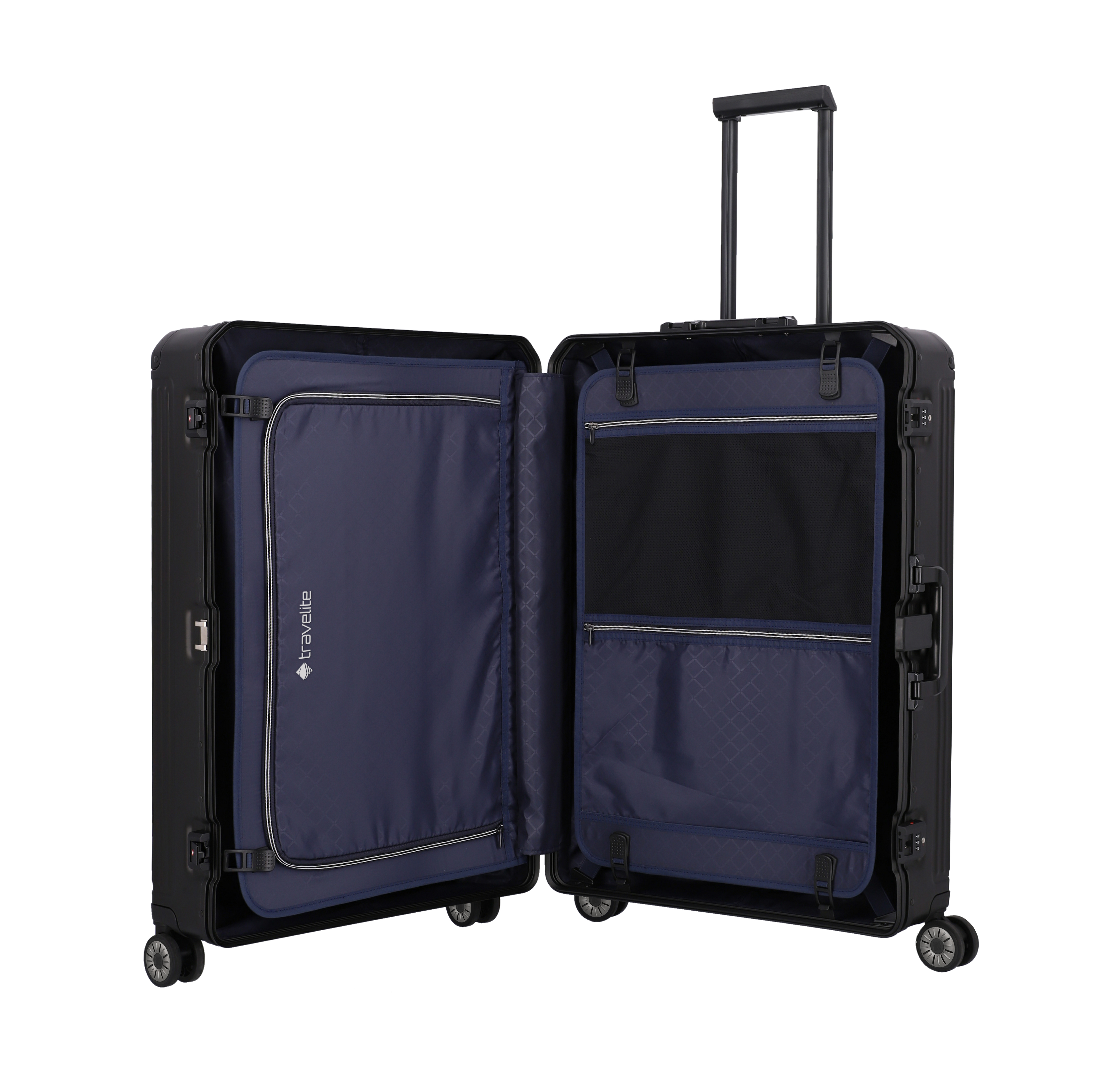 Travelite Next Aluminium Trolley 77cm schwarz