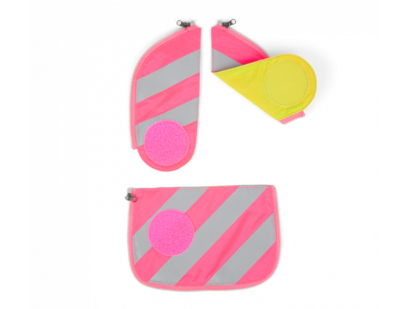 Ergobag Sicherheits Zip-Set mit Reflektorstreifen Pink 3-teilig