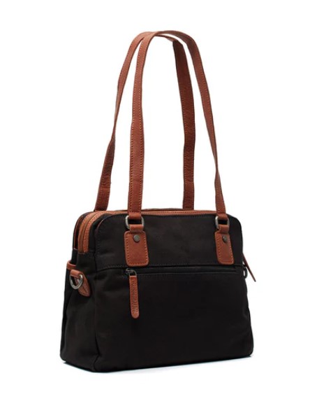 Chesterfield Canvas Handtasche Milora schwarz