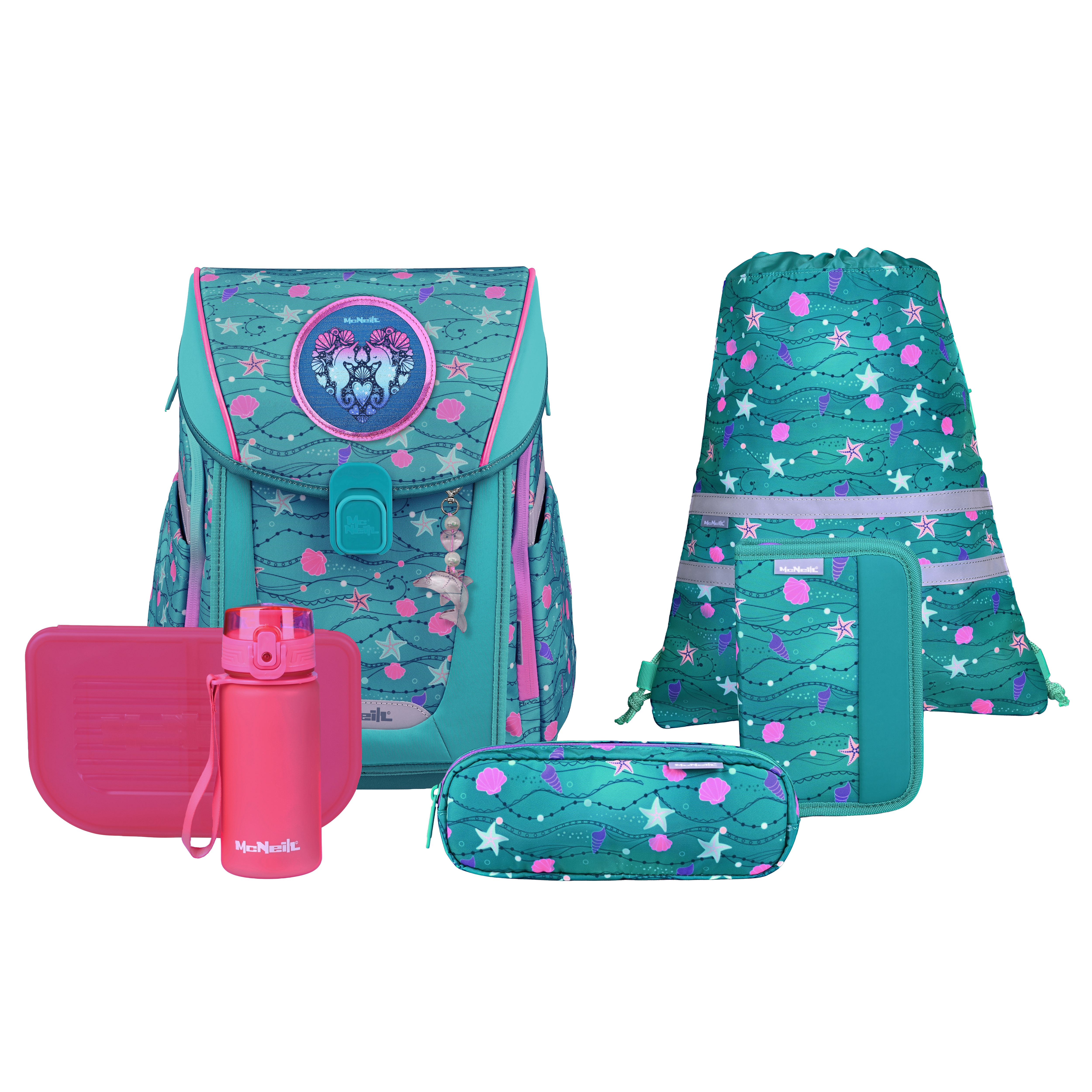 McNeill Schulranzen-Set Primo Seafish 9-teilig McNeill Schulranzen-Set Primo Seafish 9-teilig