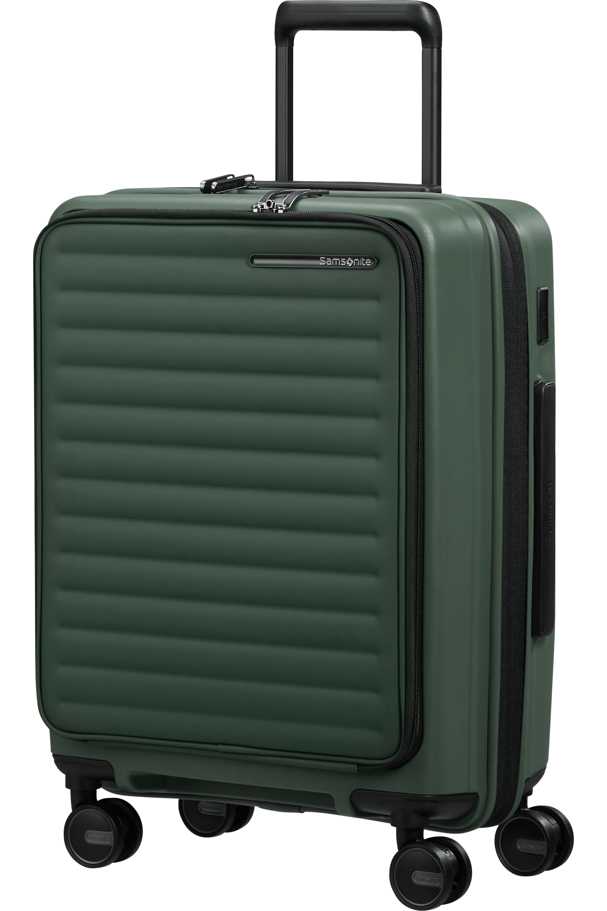 Samsonite Koffer Restackd 55cm + Vortasche sage