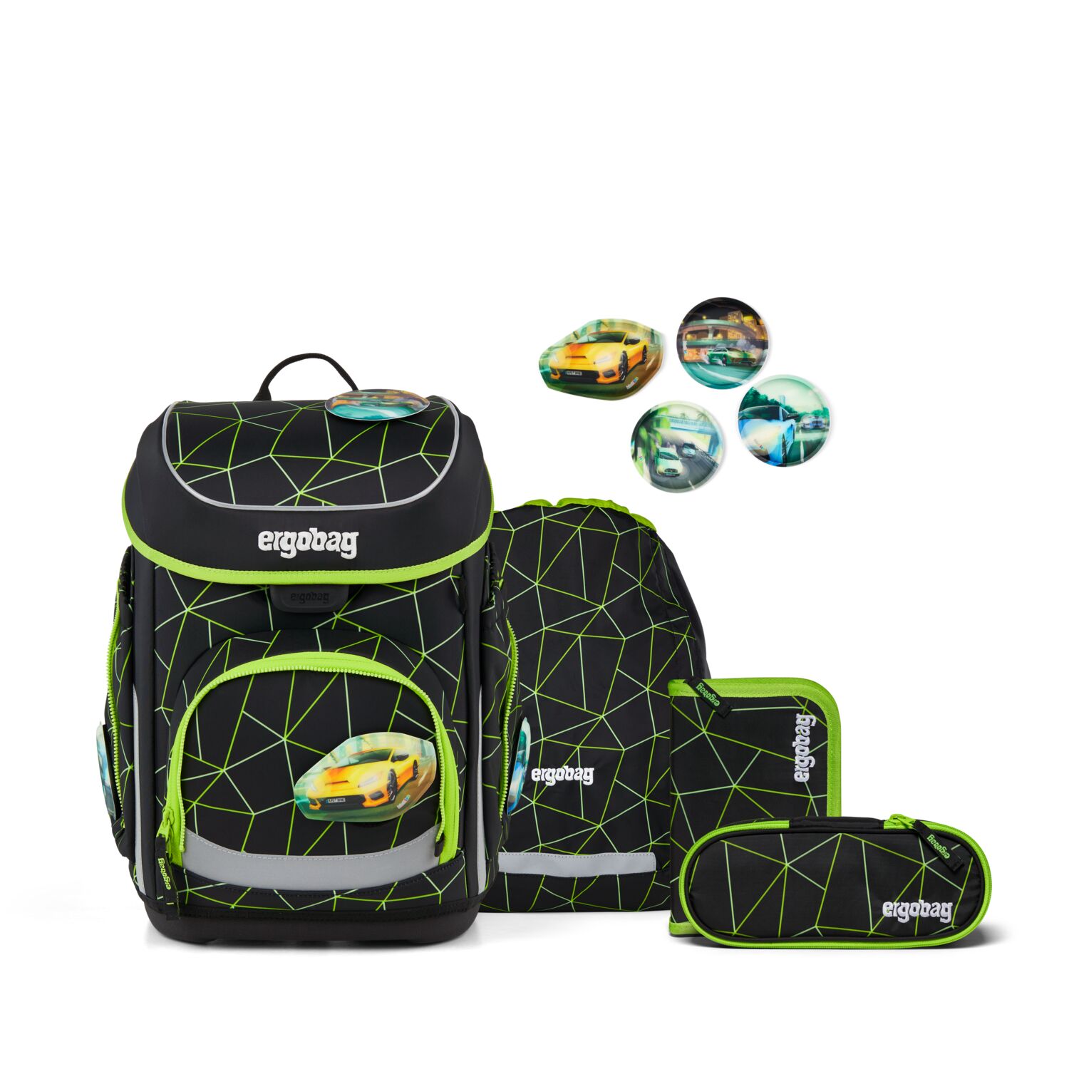 Ergobag Schulranzen-Set Cubo Cybär Race 2026