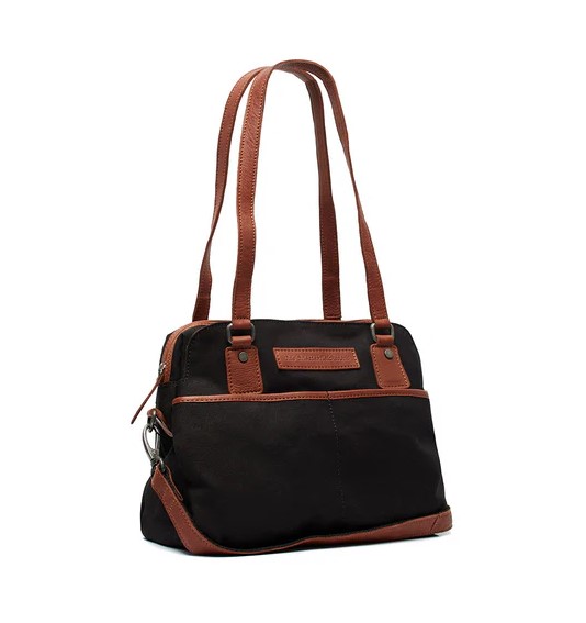 Chesterfield Canvas Handtasche Milora schwarz