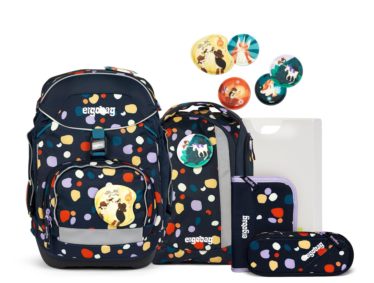 Ergobag Schulranzen-Set Pack Bärnsteinhöhle 2024