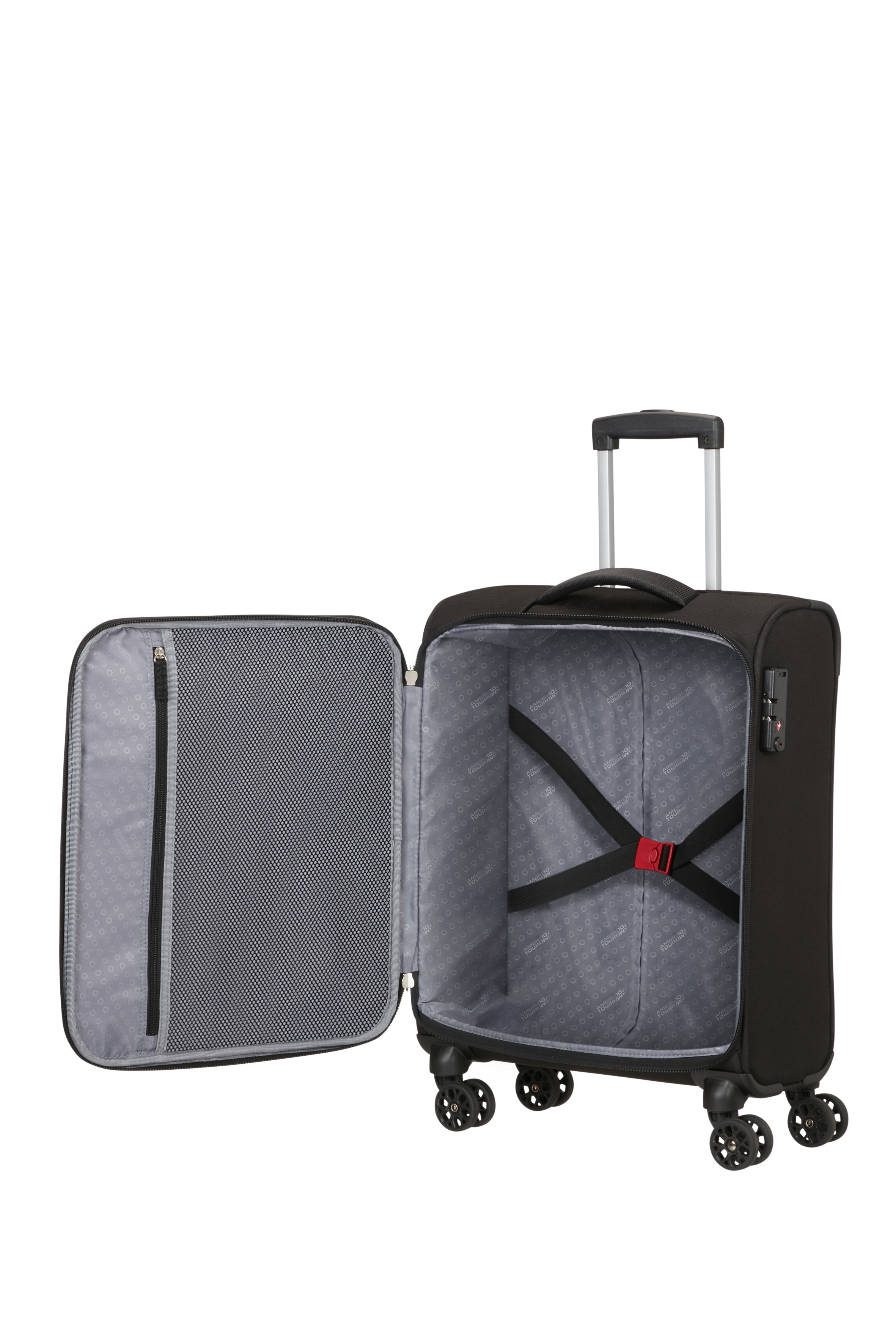 American Tourister Handgepäckkoffer Sky Surfer schwarz/rot 55cm American Tourister Handgepäckkoffer Sky Surfer schwarz/rot 55cm