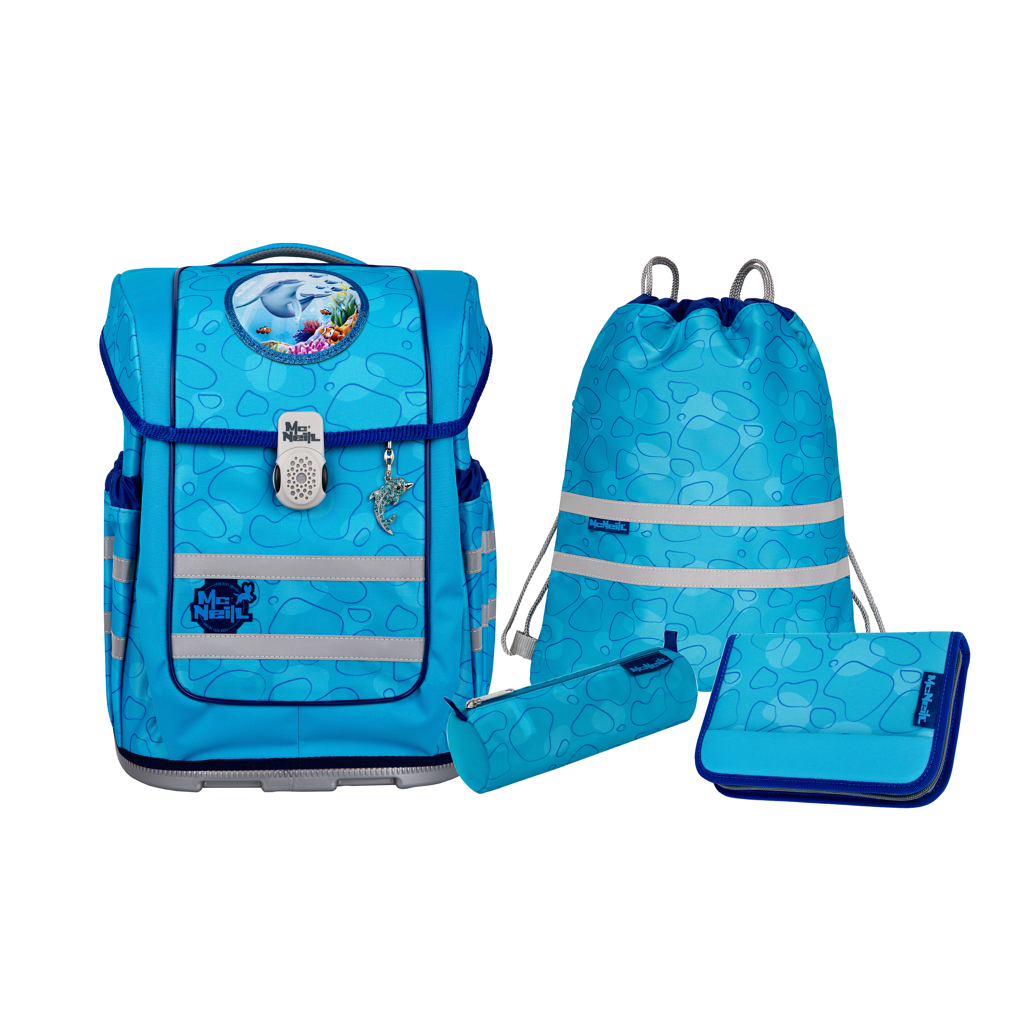 McNeill Schulranzen-Set Ergo Compacto BUBBLE