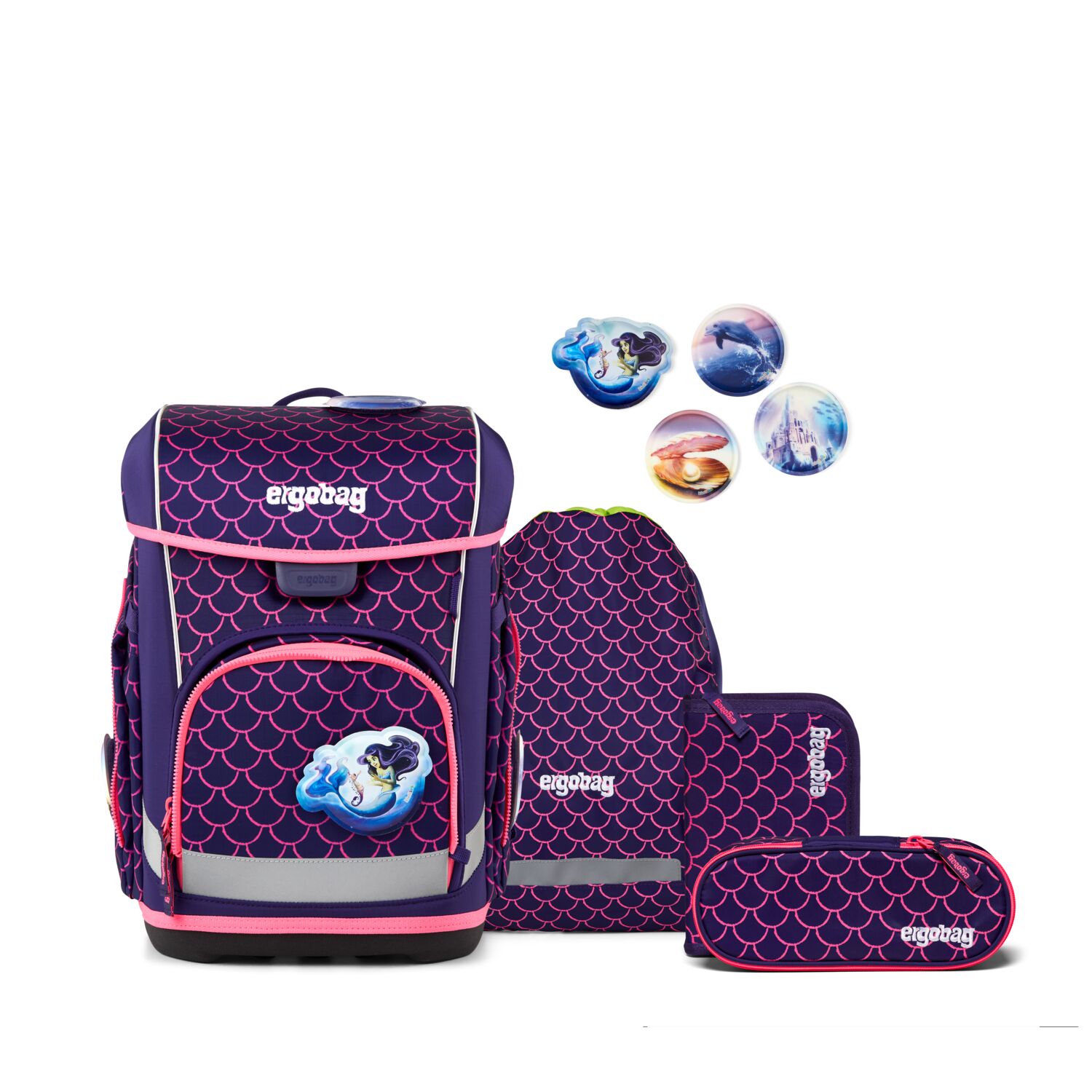 Ergobag Schulranzen-Set Cubo Light Perlentauchbär 2026