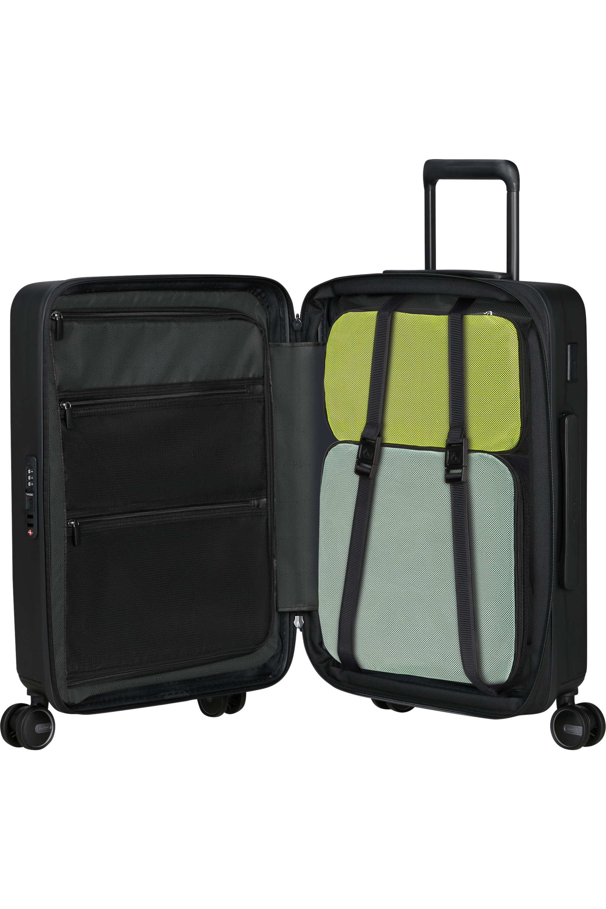 Samsonite Koffer Restackd 55cm + Vortasche schwarz