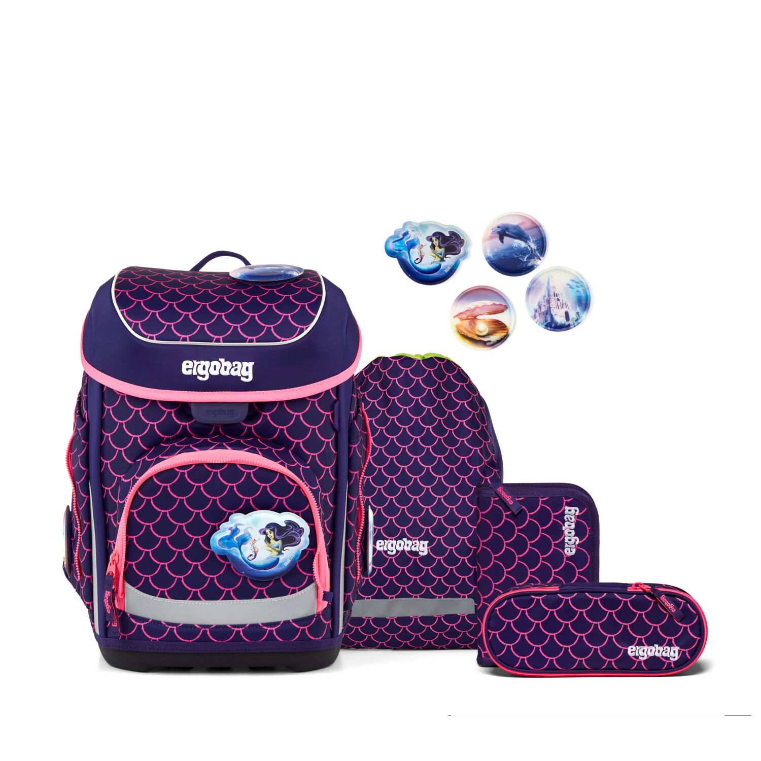 Ergobag Schulranzen-Set Cubo Perlentauchbär 2026