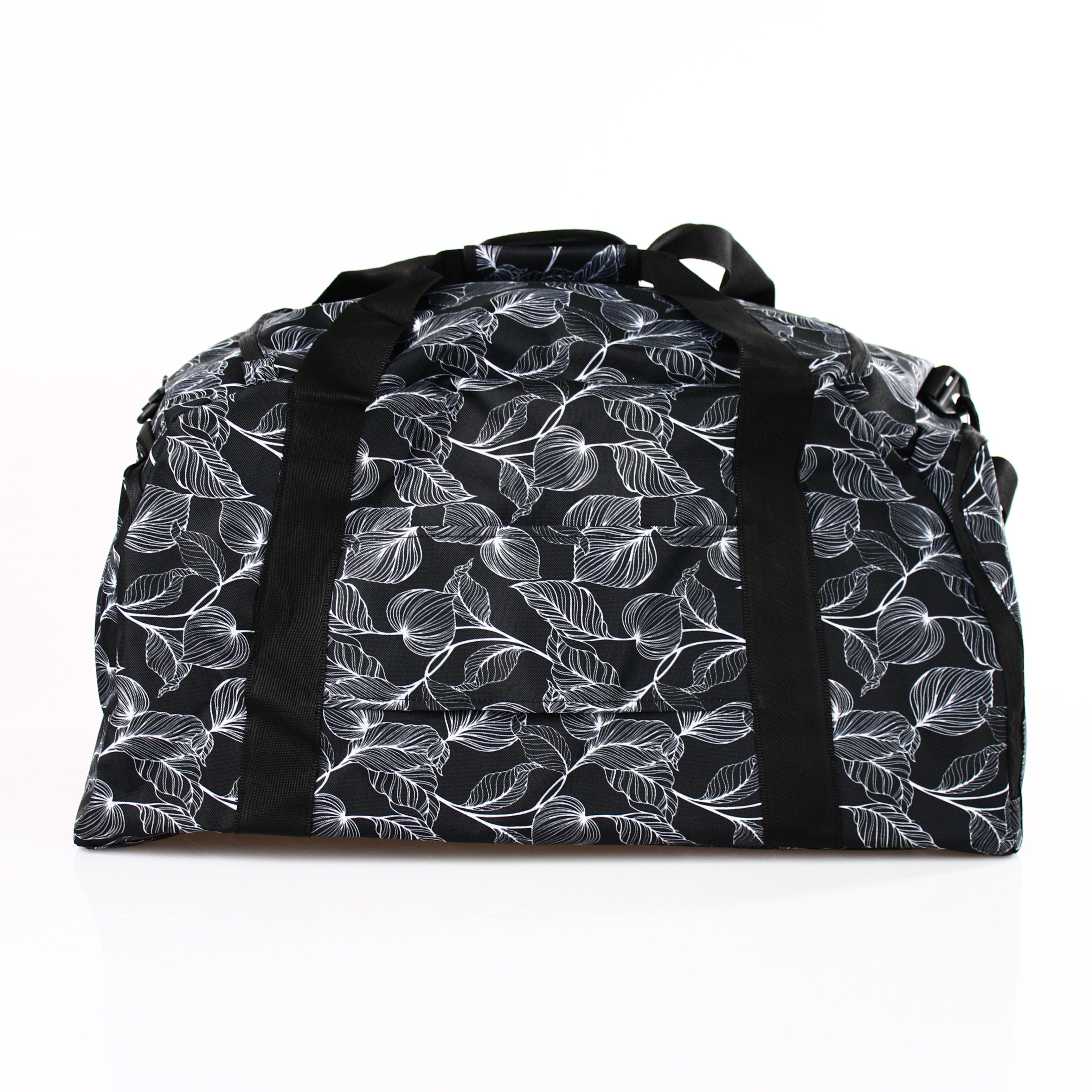 Kenorada Reisetasche Rainbow L Flower schwarz