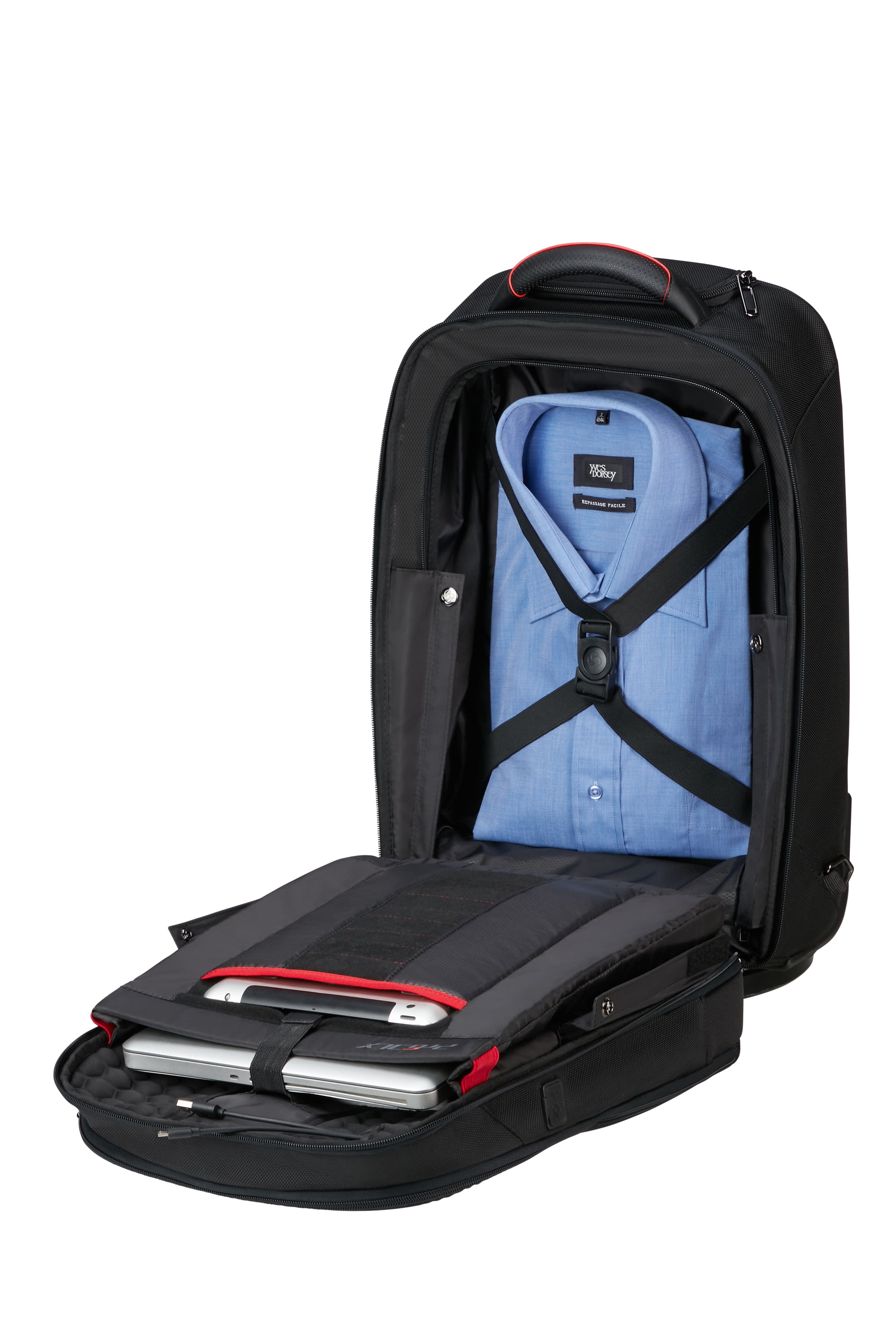 Samsonite Laptoprucksack mit Rollen 17.3" Pro-DLX schwarz