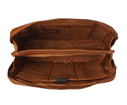 Chesterfield Leder Laptoptasche Levanto cognac