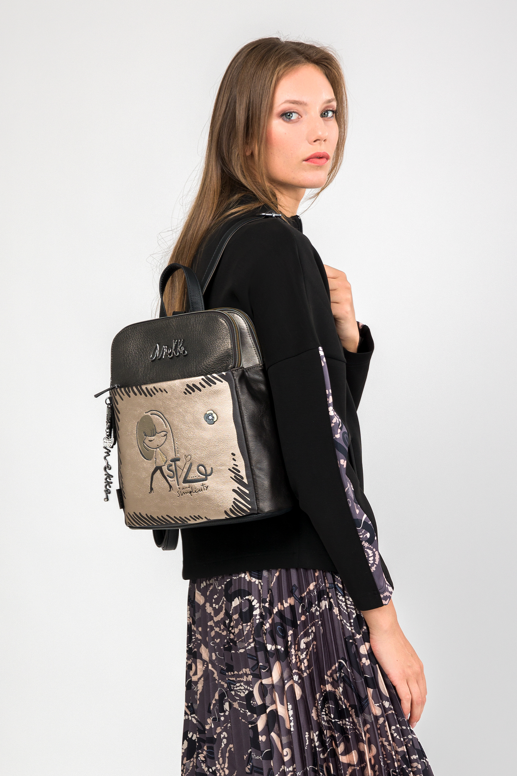 Anekke Rucksack mit 3 Fächern Nature Koko