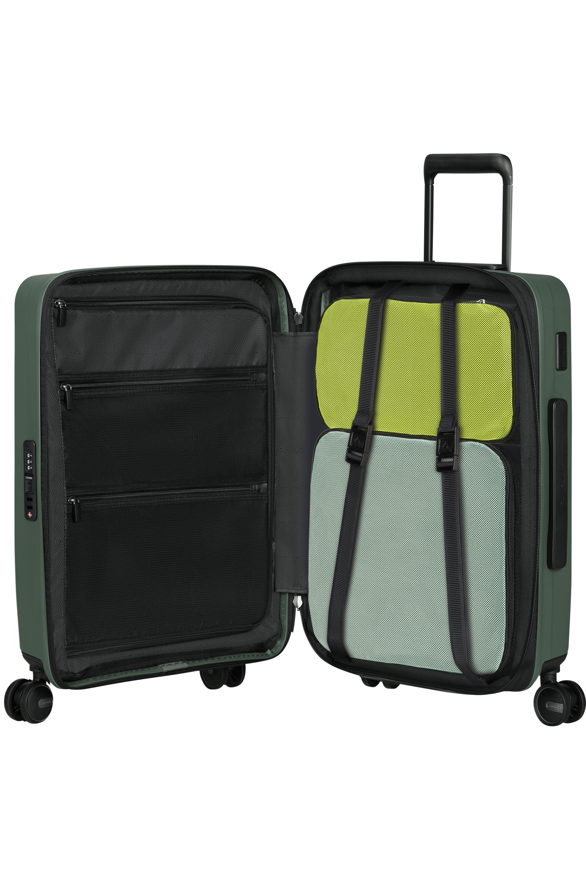 Samsonite Koffer Restackd 55cm + Vortasche sage