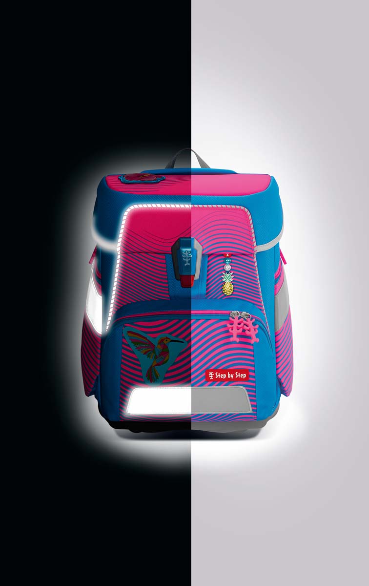 Step by Step Schulranzen-Set SPACE NEON Kolibri Kaja