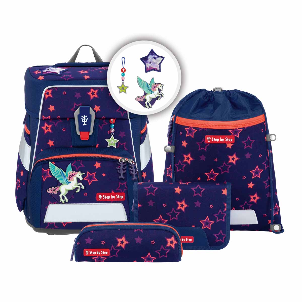 Step by Step SPACE SHINE Schulranzen-Set Pegasus Night Nuala 