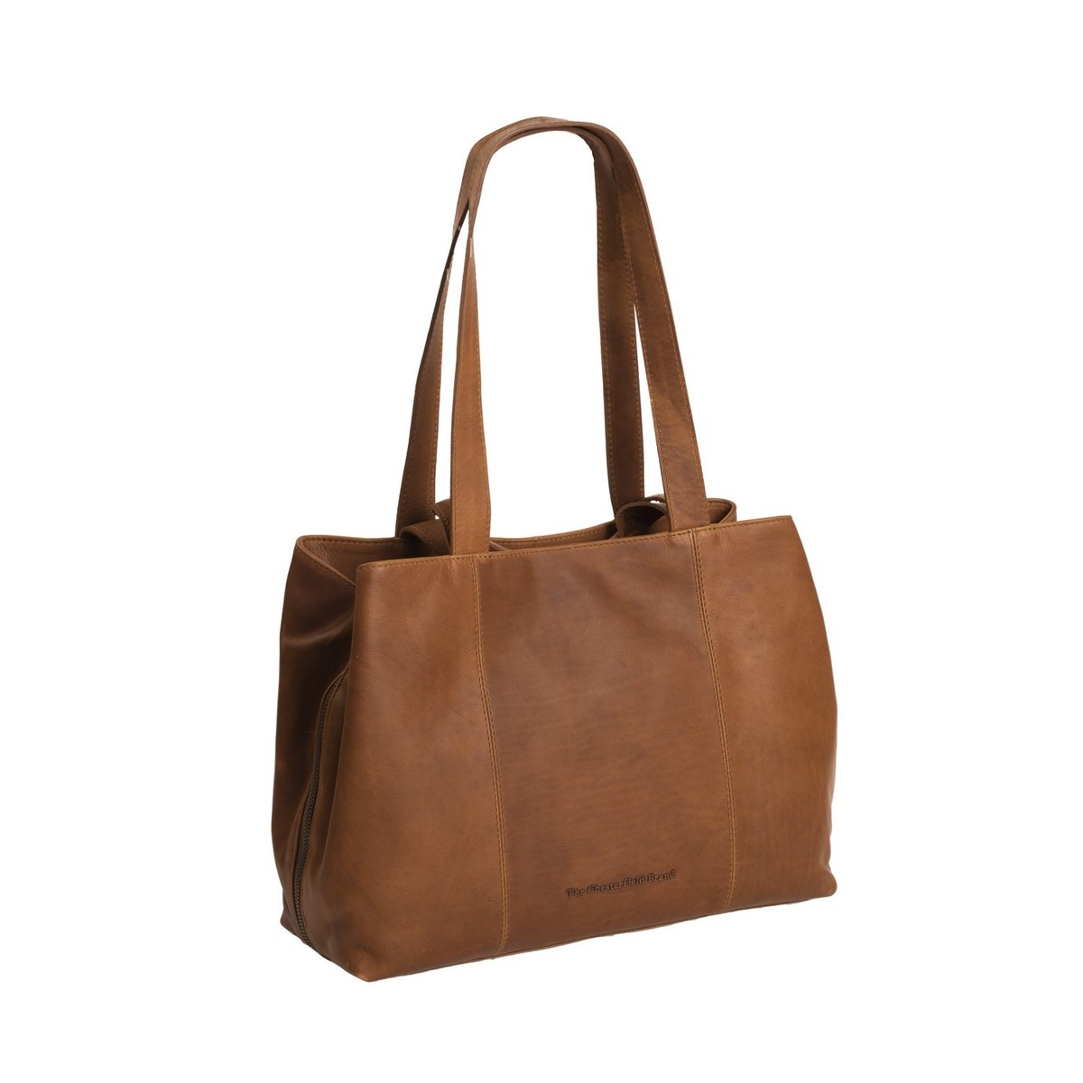 Chesterfield Leder Handtasche Gail cognac