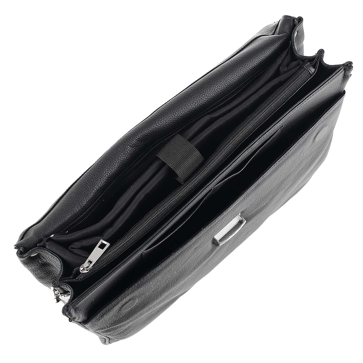 Dermata Aktenmappe mit Notebookfach 15 Zoll Schwarz (2812M)