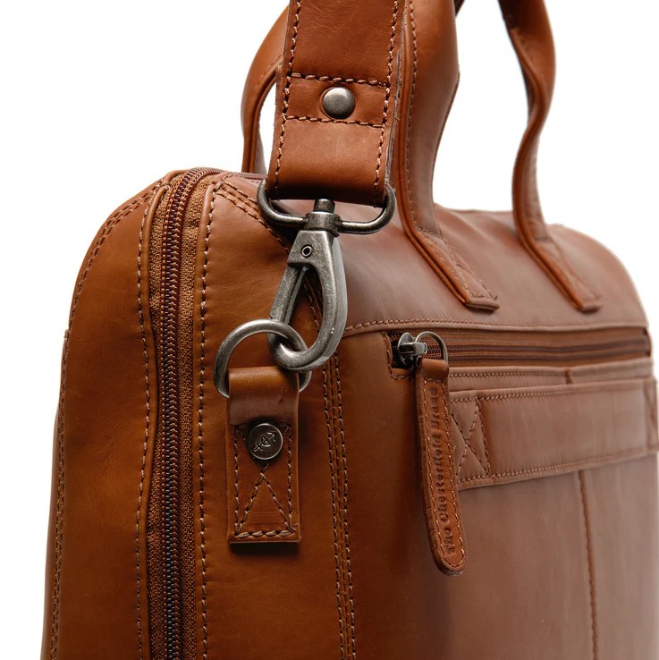 Chesterfield Leder Laptoptasche Levanto cognac