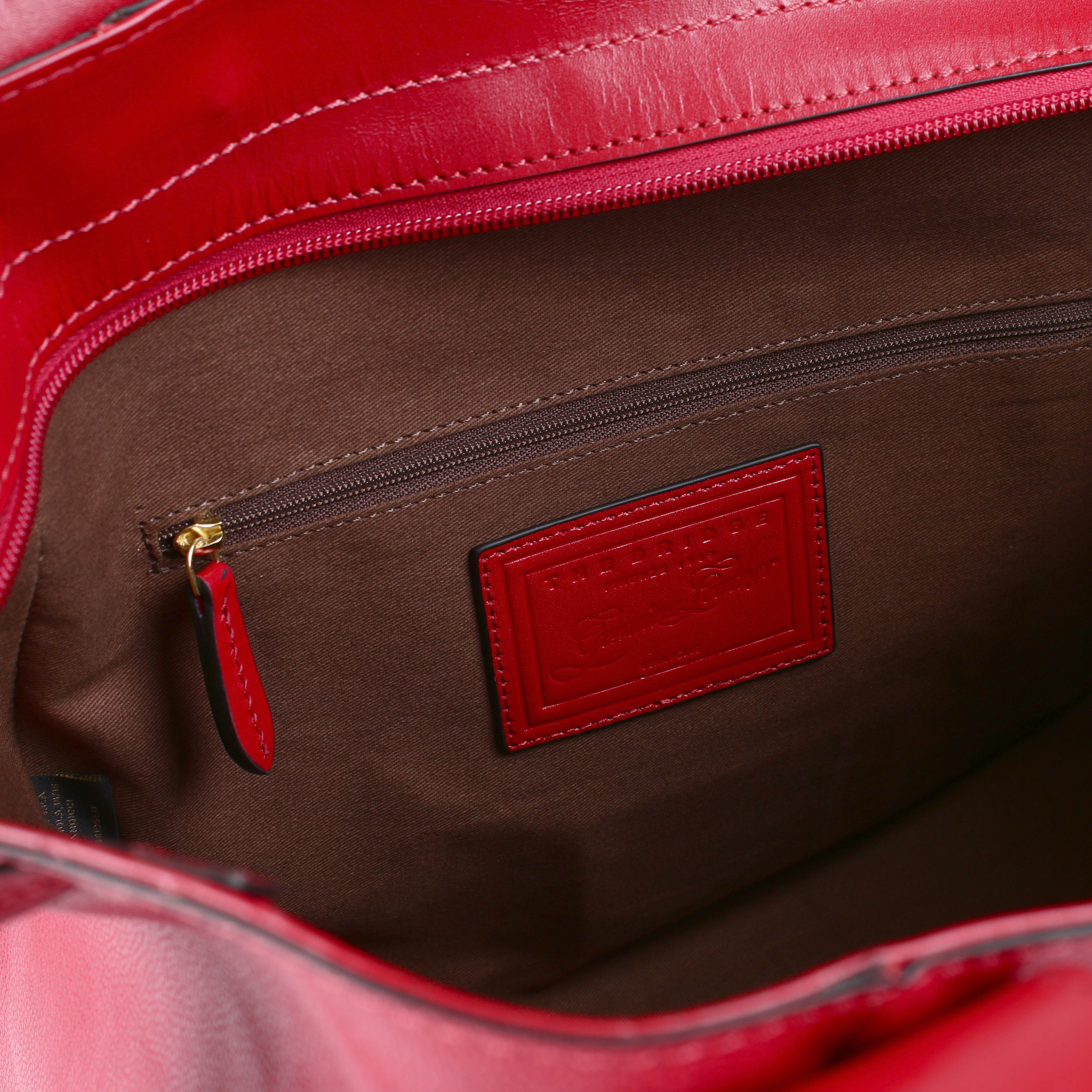 The Bridge Leder Shopper rot