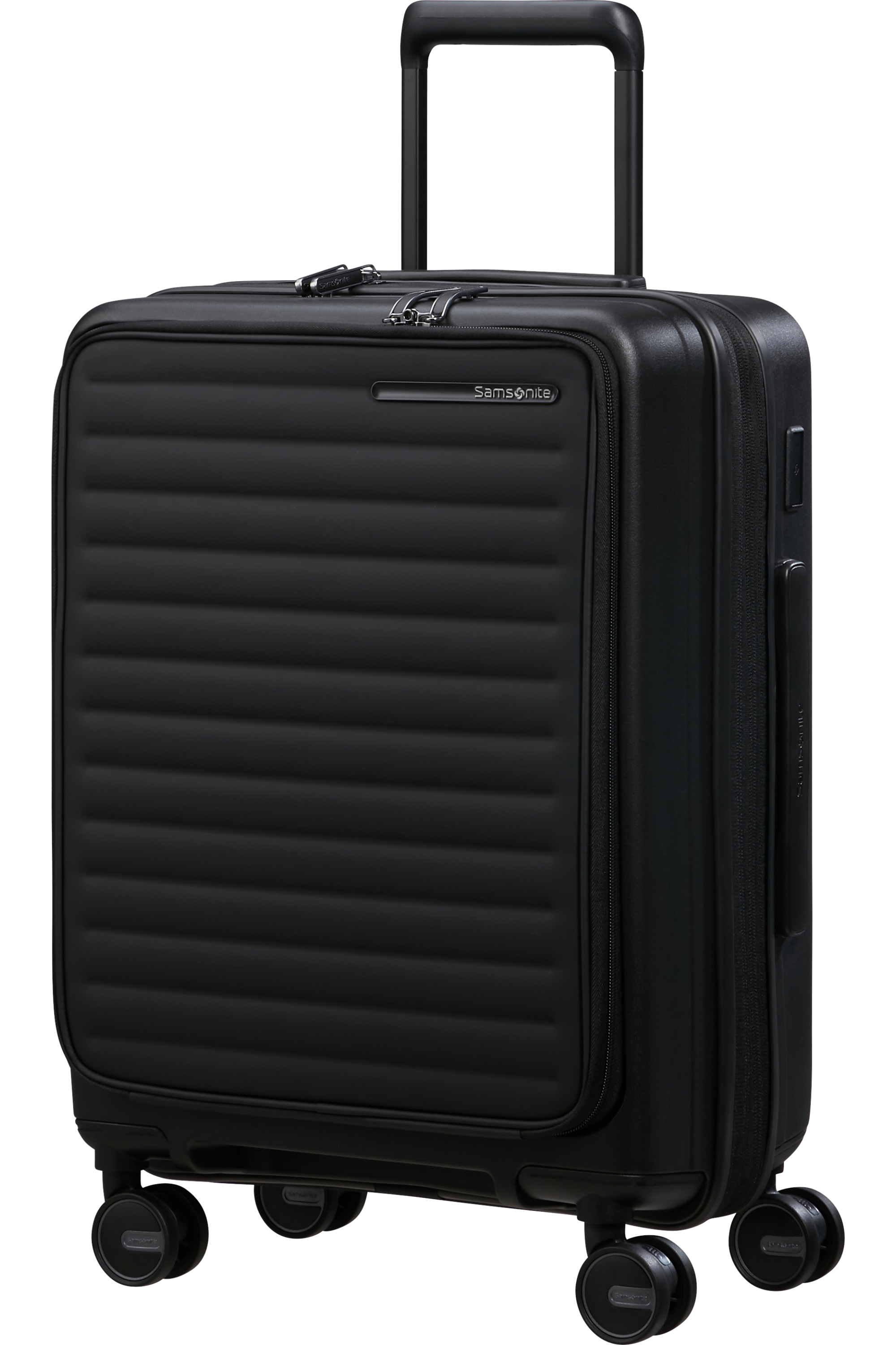 Samsonite Koffer Restackd 55cm + Vortasche schwarz