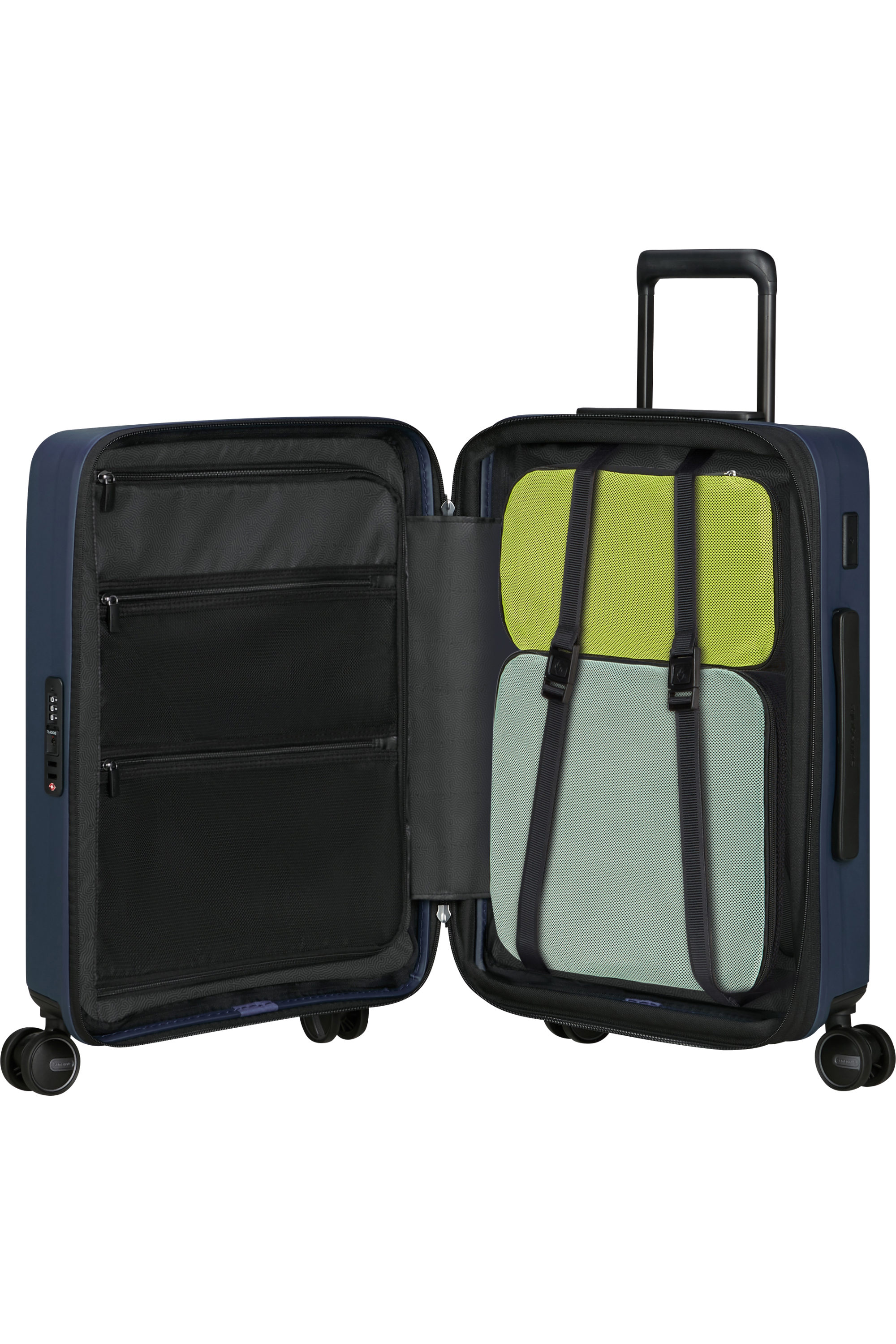 Samsonite Koffer Restackd 55cm + Vortasche midnight