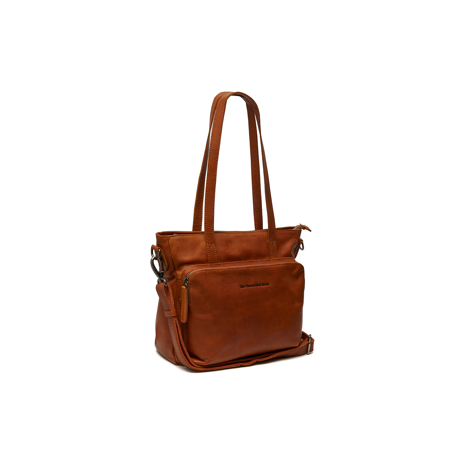 Chesterfield Leder Umhängetasche Alicante cognac