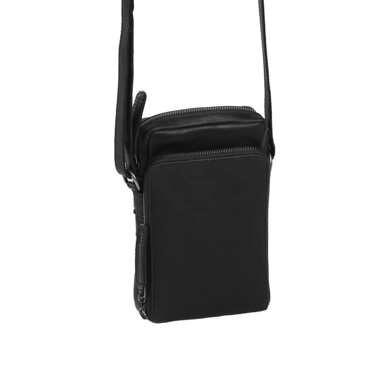 Chesterfield Handytasche Leder Hamilton schwarz